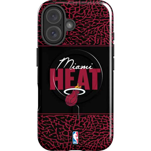 NBA Miami Heat Elephant Print iPhone 16 Magsafe Impact Case